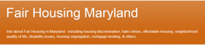 pagehead for Fair Housing Maryland blog